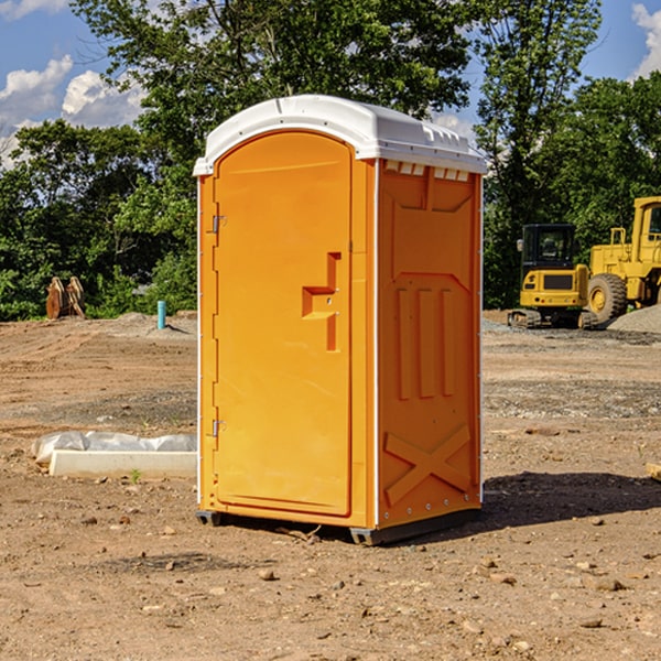 can i customize the exterior of the portable toilets with my event logo or branding in Farmington Illinois